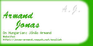 armand jonas business card